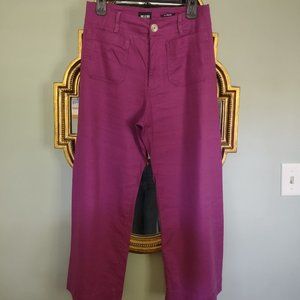 Anthropologie Maeve Colette Cropped Linen Wide-Leg Pants Women Size 6